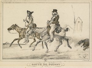 日常の風景、道と小道: Road to Poissy 作： Carle Vernet