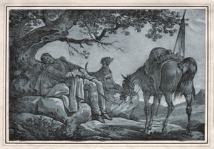 眠っている兵士。 作： Carle Vernet