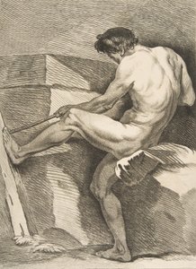 アカデミー：コードを引っ張る男、1742-43。 作： Carle van Loo