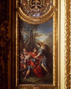 リナルドを鎖で縛るアルミーダ、カルル・ファン・ロー（1705-1765）作、王宮（パラッツォ・レアーレ）、トリノ、イタリア