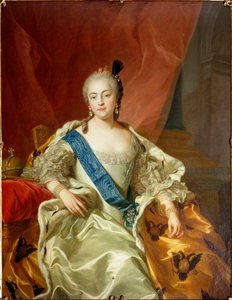 エリザベス・ペトロフナ皇后の肖像、1760 作： Carle van Loo