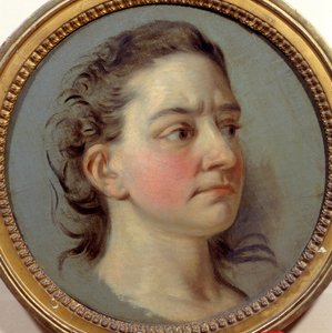 マドモアゼル・クレロンの肖像 Josephe Leris de La Ttude dit Mademoiselle Clairon (1723 -1803) ヴォルテールの通訳者。カルル・ヴァン・ロー（1705-1765）の絵