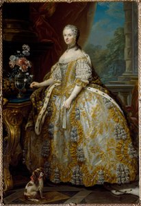 フランス王妃マリー・レクザンスカ（Leczinska, Lescszinka or Leszinka）の肖像 作： Carle van Loo