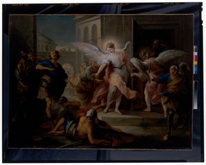 ソドムの住民の目隠し 作： Carle van Loo