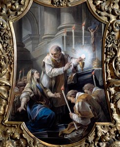 宿主の奇跡 カルル・ヴァン・ロー（1705～1765）の絵画 18世紀 リヨンのボザール美術館 作： Carle van Loo