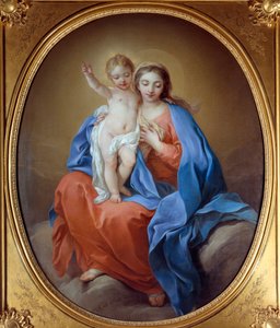 聖母と幼いイエス油彩・キャンバスカルル・ヴァン・ロー（1705～1765）の絵画