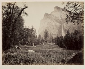 ブライダルベール、ヨセミテ、c。 1865-1866。 作： Carleton E. Watkins