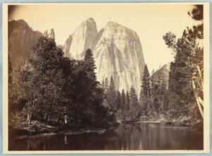 カテドラル ロックス、ヨセミテ 作： Carleton E. Watkins