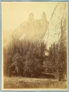 大聖堂の尖塔、ヨセミテ 作： Carleton E. Watkins