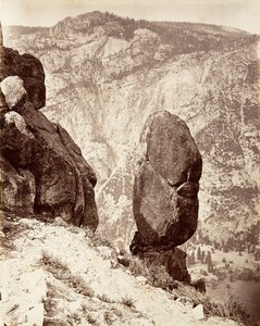 イーグルポイント、ヨセミテ、1872年頃、1876年頃に印刷されたもの。 作： Carleton E. Watkins.