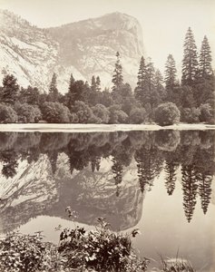 ミラー湖、ヨセミテ、カリフォルニア州。 1872年、約印刷。 1876年。 作： Carleton E. Watkins.