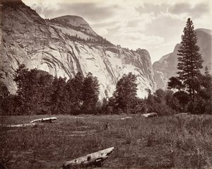 北ドーム、3,725 フィート、ヨセミテ、カリフォルニア州。 1872年、約印刷。 1876年。 作： Carleton E. Watkins.