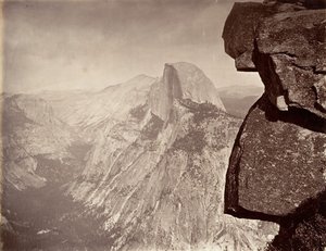 サウスドーム、ヨセミテ、カリフォルニア州。 1872年、約印刷。 1876年。 作： Carleton E. Watkins.