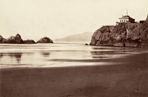 クリフハウスとシールロック、1868-69年、印刷約。 1876年。