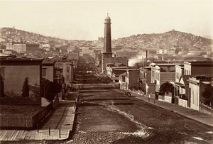 First Street、San Francisco、1864 年、約 20 年頃印刷。 1876年。