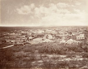 ロサンゼルス、1876 年、印刷 1876年。 作： Carleton Emmons Watkins