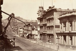 カリフォルニア通りの北側、1864年、印刷された約。 1876年。 作： Carleton Emmons Watkins
