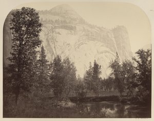 ヨセミテのロイヤルアーチのリバービュー 作： Carleton E. Watkins