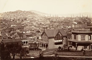 サンフランシスコ、リンコン・ヒル、1864年、印刷約。 1876年。 作： Carleton Emmons Watkins