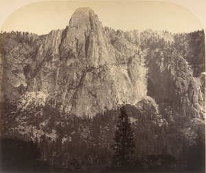 センチネル。 正面図: 3270 フィート、1861 年。 作： Carleton Emmons Watkins
