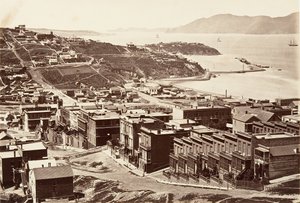 ゴールデンゲート、1868-69年、印刷 1876年。 作： Carleton Emmons Watkins