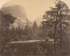 ハーフドームのふもとの湖、1861年。