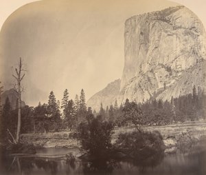 ツツカヌラ、エル キャピタン、4000 フィート、1861 年。 作： Carleton Emmons Watkins