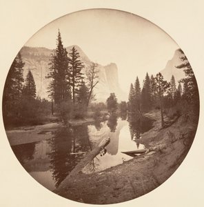[カリフォルニア州ヨセミテ国立公園]、カリフォルニア州。 1878年。 作： Carleton Emmons Watkins