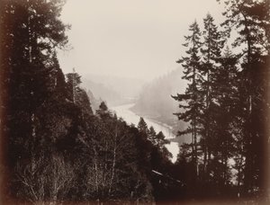 カリフォルニア州メンドシノのランシェリーからのビッグリバー 作： Carleton Watkins