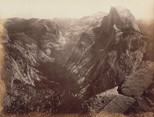 [グレーシャーポイントからのハーフドーム］ 作： Carleton Watkins