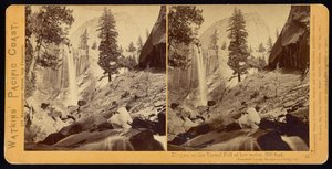 Piwyac、またはヴァーナル滝、300フィート、ヨセミテバレー、マリポサ郡、カリフォルニア州 作： Carleton Watkins