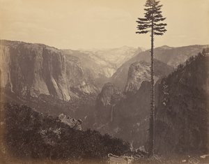 最高の概観から見たヨセミテバレー 作： Carleton Watkins