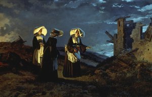 セダンの戦いの後の夕刻 作： Carlo Ademollo