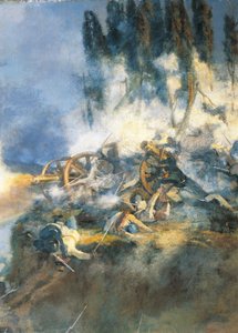 第二次独立戦争 - サン・マルティーノの戦い（1859年6月24日） カルロ・アデモーロの絵 作： Carlo Ademollo