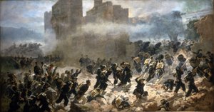 ポルタ・ピアのブレッチェ - ローマ、1870年9月20日。C.アデモーロの作品。 作： Carlo Ademollo