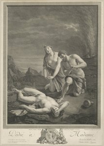アベルの死体に向かうアダムとイブ 作： Carlo Antonio Porporati