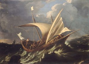 ヨナとクジラ、17世紀半ば、油彩・カンヴァス 作： Carlo Antonio Tavella