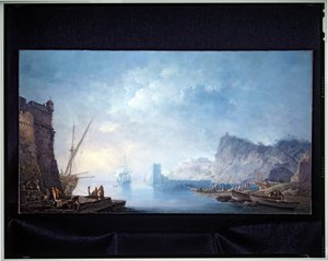 海岸の風景 作： Carlo Bonaria or Bonavia