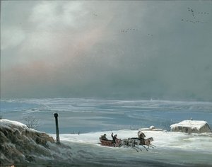 1841年、冬のオデッサ周辺。 作： Carlo Bossoli