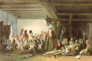 クリミアの子供のためのタタール語学校 作： Carlo Bossoli