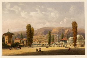 バフチサライカーン宮殿、1856年 作： Carlo Bossoli