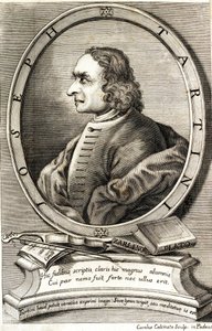 ヴァイオリン奏者で作曲家のジュゼッペ・タルティーニの肖像 1692-1770、1760 年代初期。 作： Carlo Calcinotto