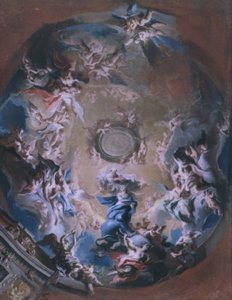 無原罪の聖母を迎える父なる神 作： Carlo Carlone