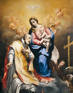 聖母子を抱く聖フィリッポ・ネーリ」カルロ・チニャーニ（1628-1719）とフェリックス・チニャーニ（1660-1724）作