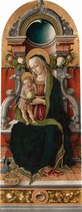 マドンナと子供が寄贈者に即位 作： Carlo Crivelli