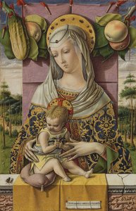 マドンナと子供、1480年頃（木の上のテンペラと金） 作： Carlo Crivelli