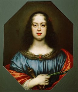 ヴィットーリアデッラロヴェーレ1622-1694の肖像、セントキャサリン、1640年代 作： Carlo Dolci