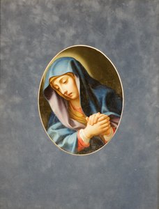 泣く聖母、カルロ・ドルチ（銅に油彩） 作： Carlo Dolci