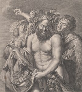 バカンテと牧神を伴ったバッカス、1768年 作： Carlo Faucci