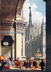 ミラノのドゥオモ広場のカーニバル 作： Carlo Ferrario